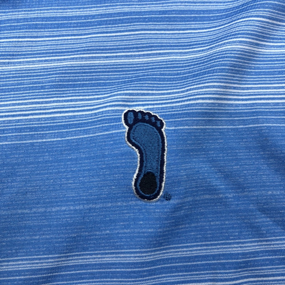 Columbia Golf UNC Tar Heels Polo Shirt Mens Large Blue Striped Performance - Picture 3 of 9